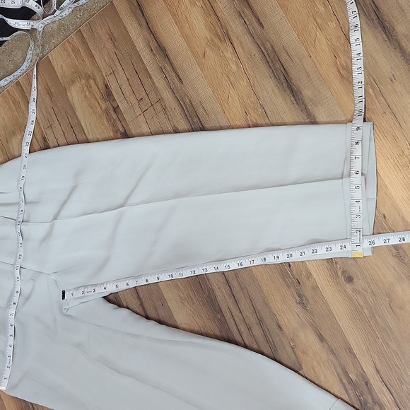 LAUREN RALPH LAUREN Pale Blue White Pinstripe Silk Shelter Island Pants Trousers - Picture 13 of 16